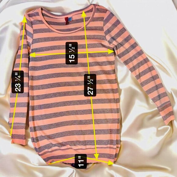 Bundle Set H&M Size8 |$150 NWOT Orange Striped Pullover+Black Faux Leather Pants - Picture 15 of 16